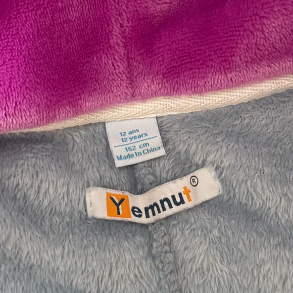 Size 12 Stitch Costume Cozy Blue Hooded Onesie - Picture 5 of 9